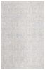 Ivory and Beige Handmade Wool Abstract Area Rug 5' x 8'