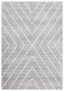 Grey and Ivory Geometric 6' x 6' Square Area Rug