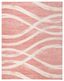 Rose & Cream Abstract Synthetic 9' x 12' Hand-Knotted Area Rug