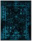 Black and Teal 8' x 10' Synthetic Patterned Area Rug