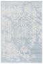 Reversible Grey/Cream Floral Synthetic Area Rug 4' x 6'