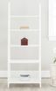 Transitional White Solid Wood 5-Tier Ladder Etagere
