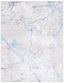 Grey and Blue Abstract Synthetic 9' x 12' Area Rug