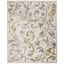 Ivory Light Grey 10' x 14' Stain-Resistant Synthetic Area Rug