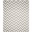 Reversible Dark Grey and Beige Wool Cotton Area Rug, 10' x 14'