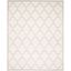 Reversible Geometric Beige & Light Grey Synthetic Rug, 9' x 12'