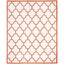 Beige and Orange Geometric Pattern 8' x 10' Area Rug