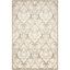 Wheat and Beige Floral Synthetic 6' x 9' Area Rug