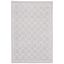 Geometric Beige & Light Grey Easy-Care Rectangular Rug, 5' x 8'