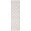 Geometric Beige and Light Grey Synthetic Easy-Care Runner Rug, 2'3" x 11'