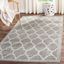 Grey and Light Grey Reversible Synthetic Area Rug, 5' x 8'