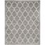 Trellis Elegance 8' x 10' Gray Synthetic Easy-Care Area Rug