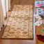 Beige Handmade Wool Tufted Traditional Runner Rug, 2'3" x 14'