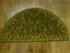 Green and Gold Handmade Wool Half Moon Area Rug