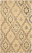 Hand-Tufted Light Gold and Blue Wool Area Rug, 5' x 8'