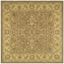 Handmade Tufted Brown and Gold Wool Square Rug, 8' x 8'