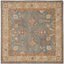 Handmade Blue Wool Tufted Square Area Rug, 8' x 8'