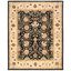 Handmade Black Wool Tufted Traditional Floral Area Rug