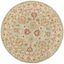 Elegance Revived Grey Blue & Beige Wool 8' Round Rug