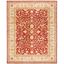 Handmade Ivory and Rust Wool Traditional Runner Rug