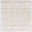 Handmade Ivory/Beige Tufted Shag Wool Blend Square Rug