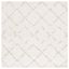 Ivory and Beige Geometric Shag 11' x 11' Square Area Rug