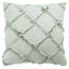 Ashlin Sage Green Fringed Cotton Square Pillow