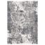 Grey and Ivory Abstract Hand-Knotted Rectangular Area Rug