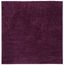 Purple Square Hand-Knotted Shag Synthetic Area Rug