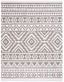 Augustine Taupe/Ivory Geometric Flatweave Synthetic Rug, 9' x 12'