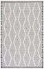 Nomadic Charm Flat-Woven Synthetic Black & Ivory Rug 6'4" x 9'6"