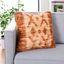 20" Orange Geometric Knit Accent Pillow