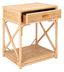 Natural Woven Rattan 1-Drawer Nightstand with Shelf