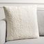 Cream Cotton Textured Square Throw Pillow