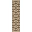 Cream and Beige Southwestern Indoor/Outdoor Runner Rug 2' x 8'