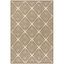 Cream and Beige Geometric Indoor/Outdoor Area Rug 5'3" x 7'6"