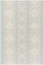 Aqua and Cream Geometric Indoor/Outdoor Rug, 2'2" x 4'