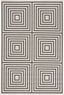 Light Grey and Charcoal Geometric Indoor/Outdoor Area Rug 3' x 5'