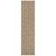 Beige Geometric Indoor/Outdoor Runner Rug, 2' x 8'