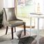 Transitional High-Back Clay Leather Upholstered Side Chair