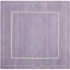 Hand-Tufted Lavender & Ivory Wool Square Area Rug, 5' x 5'