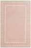 Ivory and Light Pink Hand-Tufted Wool Area Rug 2' x 3'