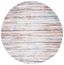 Safavieh Blue Rust Ivory Round Abstract Shag Area Rug 4'5"