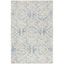 Hand-Tufted Artisan Blue/Ivory Wool Rectangular Rug - 2' x 3'