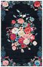 Handmade Black and Pink Wool Tufted Square Rug, 5' x 8'