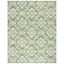 Ivory and Green Handmade Wool 10' x 14' Tufted Area Rug