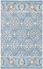 Handmade Blue Floral Wool 3' x 5' Tufted Area Rug