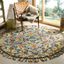 Everitt Hand-Tufted Floral Blue Wool 8' Round Area Rug