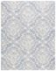 Hand-Tufted Blossom Blue/Ivory Wool Area Rug, 8' x 10'