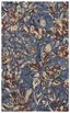 Handmade Tufted Blue Floral Wool Area Rug, 5' x 8'